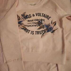 Zadig & Voltaire Cream Sweatshirt with Floral Design